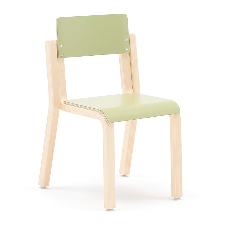 Stohovatelná dětská židle s jednoduchým stylovým designem. Židle má tvarovaný dřevěný rám se zaoblenými rohy a hranami. Sedák má přední hranu s tvarem vodopádu pro větší pohodlí.Židle DANTE je stylová dětská židle s tvarovaným rámem z břízy a sedákem a opěrákem z dýhy nebo lamina. Přední hrana sedáku ve tvaru vodopádu snižuje tlak na stehna a poskytuje dobrý komfort při sezení. Několik židlí lze snadno stohovat na sebe