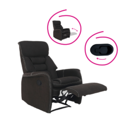 Relaxační křeslo, látka, KOMFY