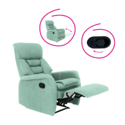 Relaxační křeslo, látka mentolová, KOMFY