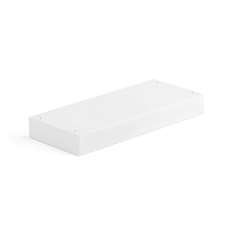 Mělký sokl pod kancelářskou skříňku.Nenápadný bílý sokl pod mělkou kancelářskou skříň. Dokonale barevně i rozměrově ladí ke kancelářské skříni