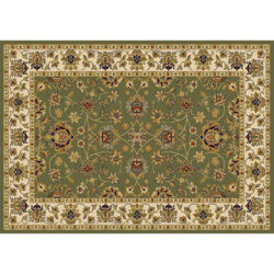 Koberec, zelená / mix barev / vzor, 133x190, KENDRA TYP 2