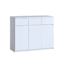 Komoda 3D3S, bílá arktická, ARTEMIA