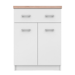 Komoda 2D1S/60, bílá/dub sonoma, TOPTY TYP 41