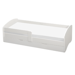 Postel s roštem a úložným prostorem 90x200, bílá, COCOLINO