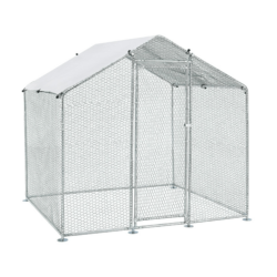 Výběh s plachtou pro zvířata, stříbrná, 2x2 m, INKOKY TYP 1