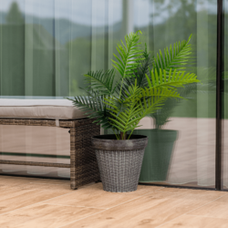 Plastový květináč, šedá, IROM TYP 1