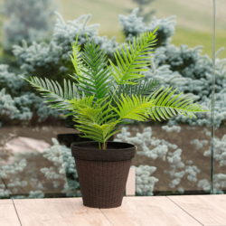 Plastový květináč, hnědá, IROM TYP 1