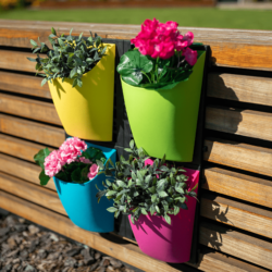 Závěsný květináč, mix barev, plast, JERON