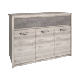 Komoda 3D2S, kaštan nairobi/onyx, JESI NEW