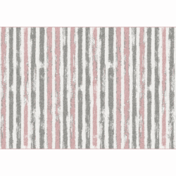 Koberec, růžová/šedá/bílá, 67x120, KARAN