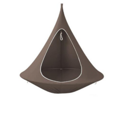 Závěsné houpací křeslo, šedohnědá TAUPE, KLORIN NEW KIDS CACOON HAMMOCK