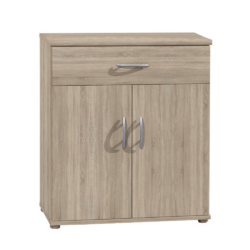 Komoda, 2 dveřová s 1 zásuvkou, dub sonoma, LILLY 11