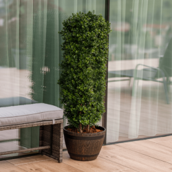 Plastový květináč, hnědý, MODAN TYP 1