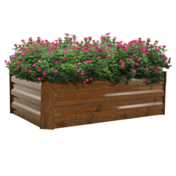 Vyvýšený záhon, hnědý, ocel, NONKY TYP 5