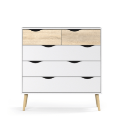 Komoda, dub sonoma / bílá, OSLO 75456