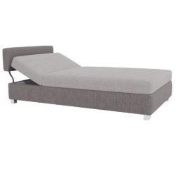 Polohovací válenda, hnědá/béžová, DOMEN NEW