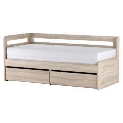 Rozkládací postel, 90/179x200, dub sonoma, REA HOPPIP
