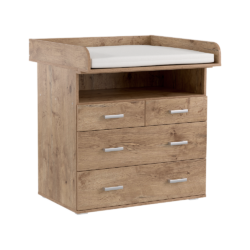 Komoda s přebalovacím pultem, dub lancelot, REA MICKEY