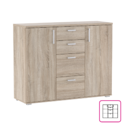 Komoda, dub sonoma, REA OTTAWA UP 5