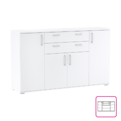 Komoda, bílá, REA OTTAWA UP 6