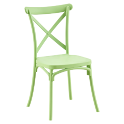 Stohovatelná židle, zelená, SAVITA
