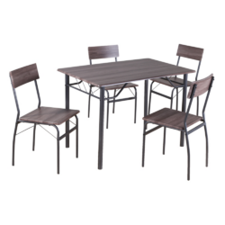 Jídelní set, hnědá / černá, GIROL SET 1+4