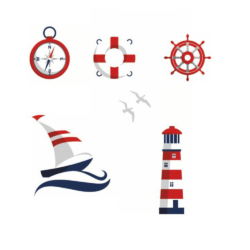 Sada nálepek, námořník, SVEND