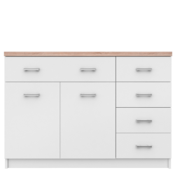 Komoda 2d5s, bílá / dub sonoma, TOPTY TYP 08