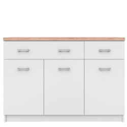 Komoda 3d2s, bílá / dub sonoma, TOPTY TYP 07