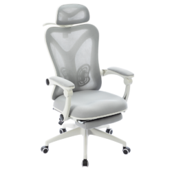 Kancelářské křeslo, šedá/bílá, VALDIS