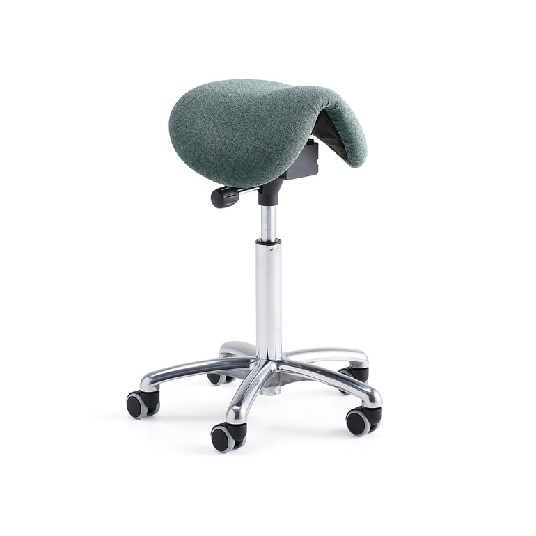 Ergonomická sedlová židle s plynule nastavitelným sklonem sedáku (12° vpřed a 5° vzad). Sedlová židle podporuje přirozenou ergonomickou polohu. Je výškově nastavitelná.Sedlová židle podporuje v zaujetí přirozené ergonomické a uvolněné polohy při sezení. Ideálně se hodí do prostředí