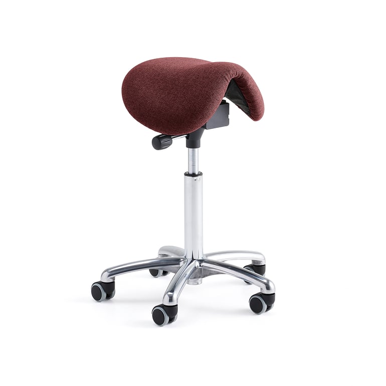 Ergonomická sedlová židle s plynule nastavitelným sklonem sedáku (12° vpřed a 5° vzad). Sedlová židle podporuje přirozenou ergonomickou polohu. Je výškově nastavitelná.Sedlová židle podporuje v zaujetí přirozené ergonomické a uvolněné polohy při sezení. Ideálně se hodí do prostředí