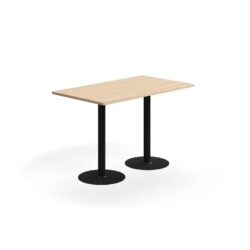 Stylový barový stůl se středovou podnoží a odolnou laminovanou deskou. Díky jednoduchému designu se hodí do různých prostředí
