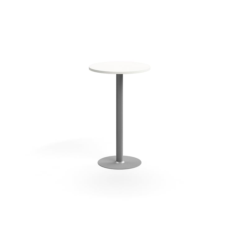 Stylový barový stůl se středovou podnoží a odolnou laminovanou deskou. Díky jednoduchému designu se hodí do různých prostředí