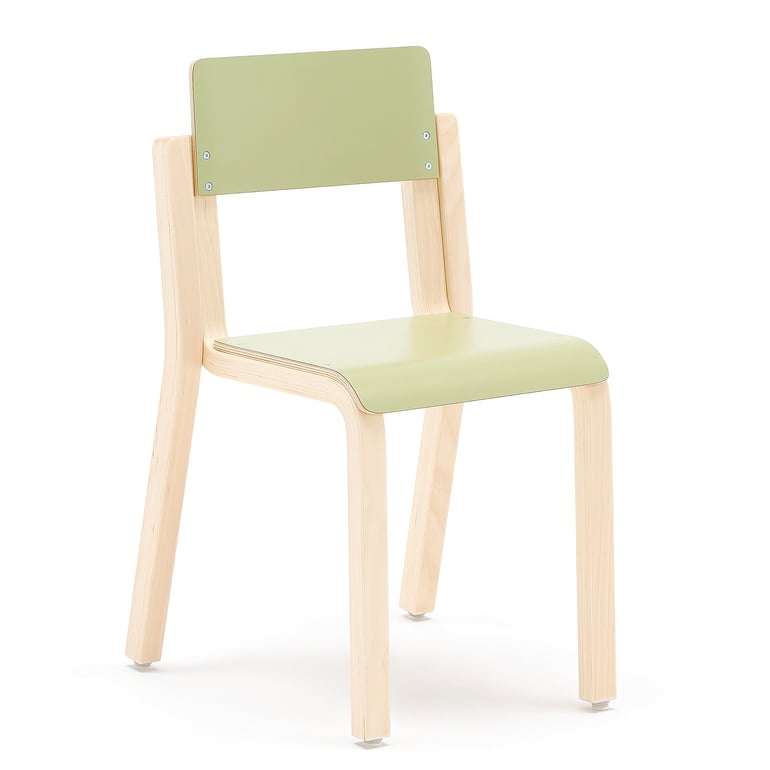 Stohovatelná dětská židle s jednoduchým stylovým designem. Židle má tvarovaný dřevěný rám se zaoblenými rohy a hranami. Sedák má přední hranu s tvarem vodopádu pro větší pohodlí.Židle DANTE je stylová dětská židle s tvarovaným rámem z břízy a sedákem a opěrákem z dýhy nebo lamina. Přední hrana sedáku ve tvaru vodopádu snižuje tlak na stehna a poskytuje dobrý komfort při sezení. Několik židlí lze snadno stohovat na sebe