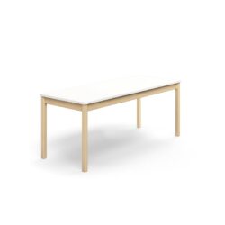 Klasický dřevěný stůl s akustickou deskou z odolného vysokotlakého laminátu. Výborně se hodí do škol a školek