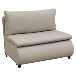 Rozkládací křeslo s úložným prostorem, béžová, FLIK