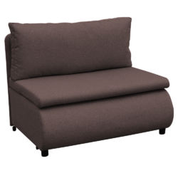 Rozkládací křeslo s úložným prostorem, hnědá, FLIK