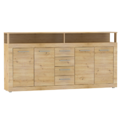 Kombinovaná komoda, dub artisan, LUNYSA 2 NEW