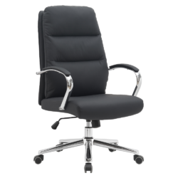 Kancelářské křeslo, černá/chrom, ADMON
