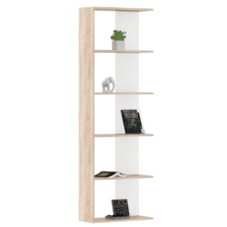 Regál, dub sonoma/bílá, AGATIO