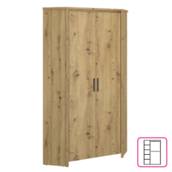 Rohová skříň 2D, dub artisan, AIRON