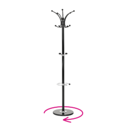 Věšák, černá, ALAN NEW