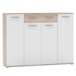 Skříňka na boty, dub sonoma/bílá, ALEXIS