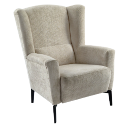 Křeslo ušák, krémová, ALURA