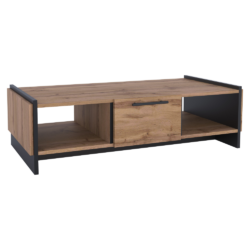 Konferenční stolek, dub wotan/černá, AMONI 1S