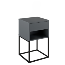 Noční/příruční stolek, grafit/černá, ARTI TYP 1