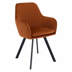 Designové křeslo, terakota Velvet látka, AURIL