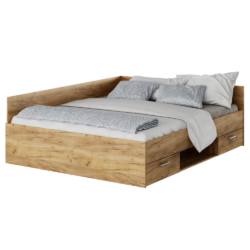 Postel, 160x200, dub artisan, BOAT