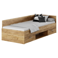 Postel, 90x200, dub artisan, BOAT